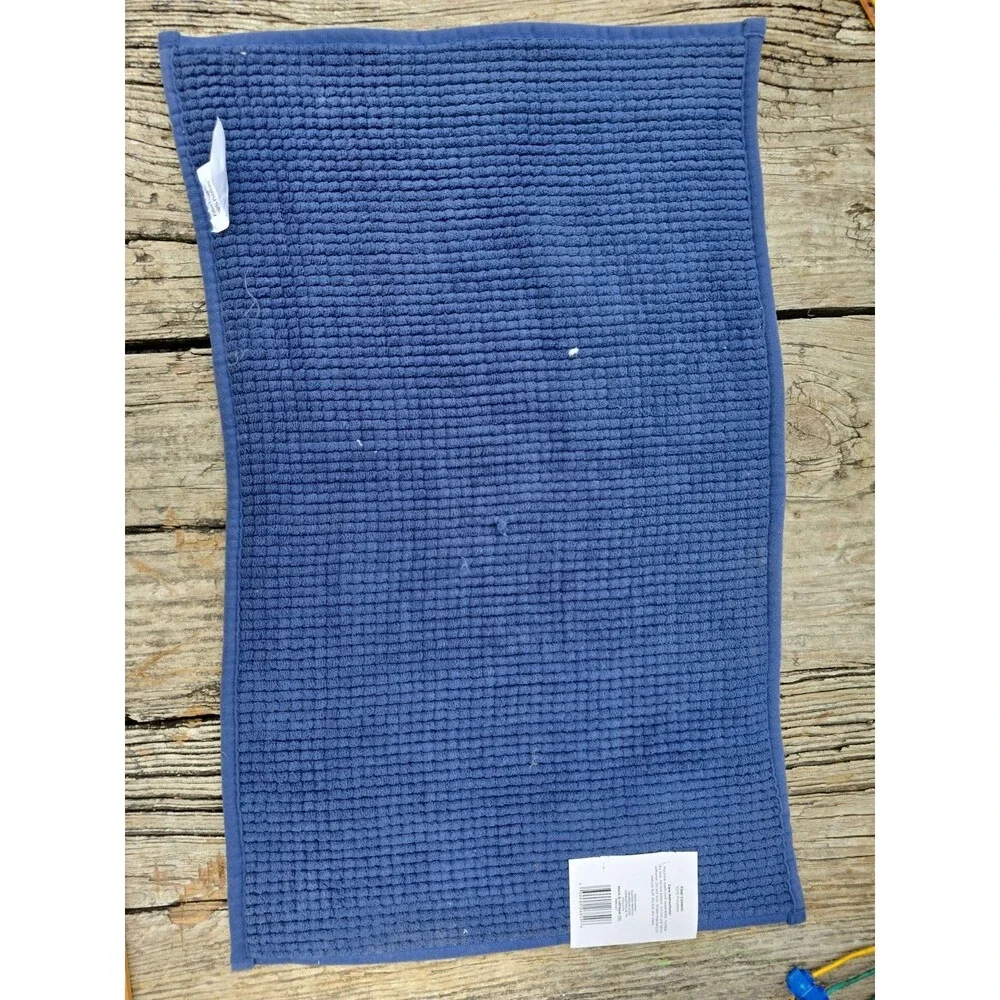 COMFORT BAY Spa Fuzzy Bath Rug Mat Rectangle Blue 17